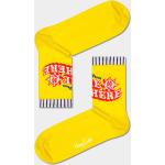 Przecenione Żółte Skarpetki męskie bawełniane marki Happy Socks w rozmiarze 41 