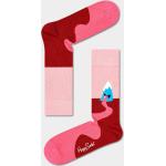 Przecenione Różowe Skarpetki męskie bawełniane marki Happy Socks w rozmiarze 39 