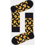 Przecenione Czarne Skarpetki męskie z motywem pizzy bawełniane marki Happy Socks w rozmiarze 39 