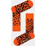 Przecenione Pomarańczowe Eko Skarpetki męskie bawełniane marki Happy Socks w rozmiarze 39 