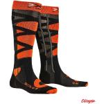 Pomarańczowe Skarpety narciarskie damskie marki X-Socks w rozmiarze XXS 