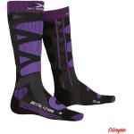 Fioletowe Skarpety narciarskie damskie marki X-Socks w rozmiarze XXS 