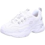 Białe Sneakersy sznurowane damskie amortyzujące sportowe marki Skechers D'Lites w rozmiarze 40 
