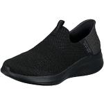 Skechers Damskie buty sportowe Ultra Flex 3.0 Let's Dance, Czarne wykończenie z dzianiny, 38.5 EU