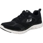 Czarne Buty do biegania treningowe damskie amortyzujące gładkie sportowe z gładkiej skóry marki Skechers Flex Appeal 4.0 w rozmiarze 36 