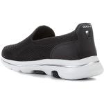 Skechers Damskie sneakersy Go Walk 5, czarne tekstylne białe wykończenie, 38 EU