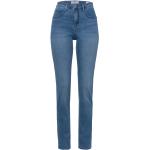 Niebieskie Proste jeansy damskie Skinny fit dżinsowe marki Brax w rozmiarze XL 