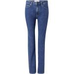 Niebieskie Jeansy z wysokim stanem damskie rurki dżinsowe marki Calvin Klein Jeans 
