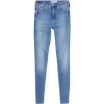 Błękitne Elastyczne jeansy damskie Skinny fit dżinsowe marki Calvin Klein 