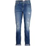 Niebieskie Zniszczone jeansy damskie dżinsowe marki CAMBIO w rozmiarze M 
