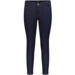 Granatowe Zniszczone jeansy damskie Skinny fit dżinsowe marki MAC w rozmiarze XL 