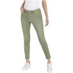 Zielone Zniszczone jeansy damskie do prania w pralce Skinny fit dżinsowe marki MAC w rozmiarze XL 
