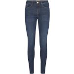 Niebieskie Proste jeansy damskie Skinny fit dżinsowe marki MOS MOSH 
