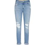Niebieskie Elastyczne jeansy męskie Skinny fit dżinsowe marki MOS MOSH 