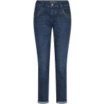 Ciemnoniebieskie Jeansy rurki Skinny fit dżinsowe marki MOS MOSH 