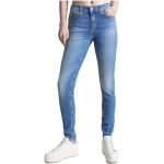 Niebieskie Elastyczne jeansy damskie sprane Skinny fit dżinsowe o szerokości 26 o długości 30 marki Tommy Hilfiger TOMMY JEANS w rozmiarze XXS 
