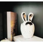 Figurki wielkanocne z motywem królików gładkie ceramiczne 
