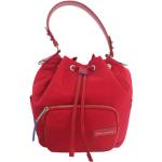 Czerwone Ekologiczne torby na zakupy damskie eleganckie marki Piquadro 