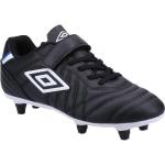Czarne Buty piłkarskie dla dzieci wspierające piętę marki Umbro w rozmiarze 37 
