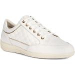 Białe Sneakersy sznurowane damskie wodoodporne pikowane sportowe marki Geox Myria w rozmiarze 38 