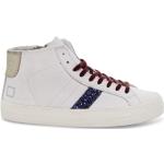 Białe Wysokie sneakersy damskie brokatowe marki D.A.T.E. w rozmiarze 41 
