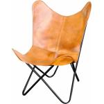 Brązowe Krzesła ogrodowe rozkładane w nowoczesnym stylu z bawolej skóry 