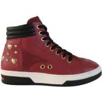 Czerwone Sneakersy skórzane damskie marki MOSCHINO w rozmiarze 39 