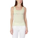 Zielone Koszulki na ramiączkach damskie bez rękawów bawełniane na wiosnę marki Guess w rozmiarze L 