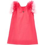 Różowe Sukienki dziecięce bez rękawków dla dziewczynek eleganckie bawełniane marki MONNALISA 
