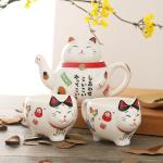 Wielokolorowe Kubki porcelanowe z motywem kotów 300 ml ceramiczne japońskie 