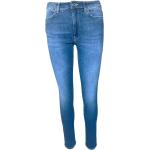 Niebieskie Jeansy rurki damskie Super skinny fit dżinsowe marki DONDUP 