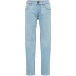 Niebieskie Proste jeansy męskie dżinsowe o szerokości 33 o długości 32 marki LEE 