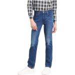 Niebieskie Zniszczone jeansy męskie rurki dżinsowe marki LEVI´S 511 w rozmiarze S 