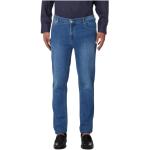 Niebieskie Jeansy rurki męskie dżinsowe marki Trussardi Jeans 