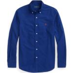 Niebieskie Koszule typu slim męskie haftowane w stylu casual marki POLO RALPH LAUREN Big & Tall w rozmiarze S 
