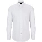 Białe Koszule typu slim męskie z długimi rękawami w paski z klasycznym kołnierzykiem marki HUGO BOSS BOSS w rozmiarze XL 