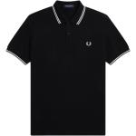 Czarne Koszulki do tenisa pikowane eleganckie marki Fred Perry w rozmiarze L 