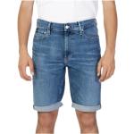 Niebieskie Szorty jeansowe męskie rurki dżinsowe na lato marki Calvin Klein Jeans 