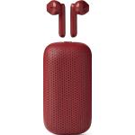 Słuchawki bezprzewodowe Speakerbuds czerwone z głośnikiem bluetooth