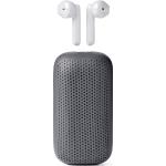 Słuchawki bezprzewodowe Speakerbuds szaro-białe z głośnikiem bluetooth