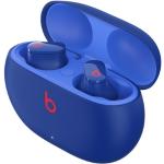 Niebieskie Słuchawki douszne marki Apple 