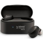 Czarne Słuchawki douszne marki savio Bluetooth 