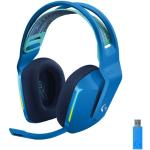 Niebieskie Słuchawki z mikrofonem marki Logitech 