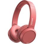 Czerwone Słuchawki nauszne marki Philips 