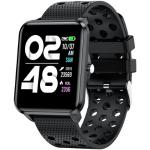 Czarne Smartwatche z funkcją SMS do fitnesu i siłowni z monitorem snu 