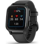 Czarne Smartwatche z systemem Garmin OS z GPS eleganckie z monitorem snu marki Garmin Venu Sq 