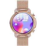 Złote Smartwatche damskie z funkcją powiadomień eleganckie z krokomierzem marki Rubicon 