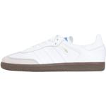 Białe Sneakersy skórzane męskie z zamszu na wiosnę marki adidas w rozmiarze 45,5 