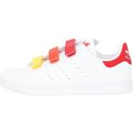 Białe Niskie sneakersy dla dzieci z tkaniny na wiosnę marki adidas w rozmiarze 35 