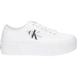 Białe Niskie sneakersy damskie eleganckie marki Calvin Klein w rozmiarze 40 